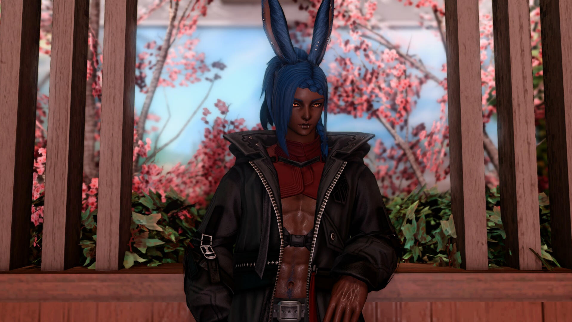 Naja currently pondering where the rest of his shirt went.